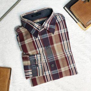 Van Heusen Button Down Plaid Slim Fit Shirt